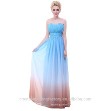 Vente en gros Cheap Alibaba 2016 Nouvelle Arrivée Long Gradient Color Chiffon Prom Robes Long Evening Party Dress LBL61